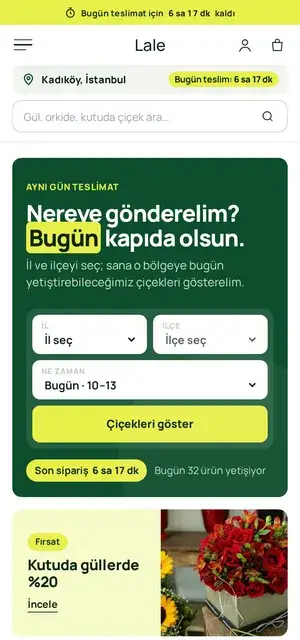 Lale teması, telefonda
