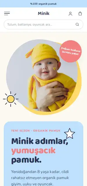 Minik teması, telefonda
