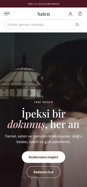 Saten teması, telefonda