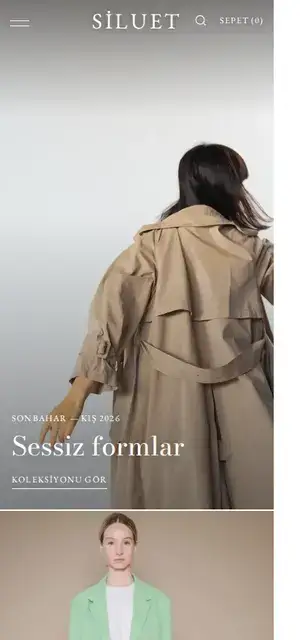Siluet teması, telefonda