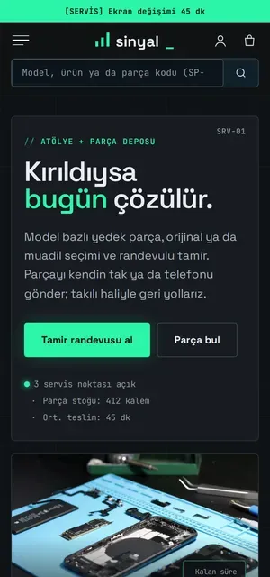 Sinyal teması, telefonda
