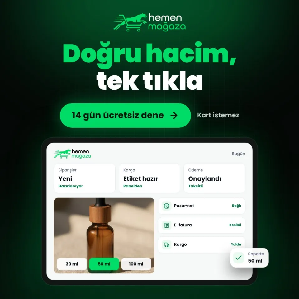 Kozmetik Sitesinde Hacim Seçenekleri Nasıl Gösterilir?