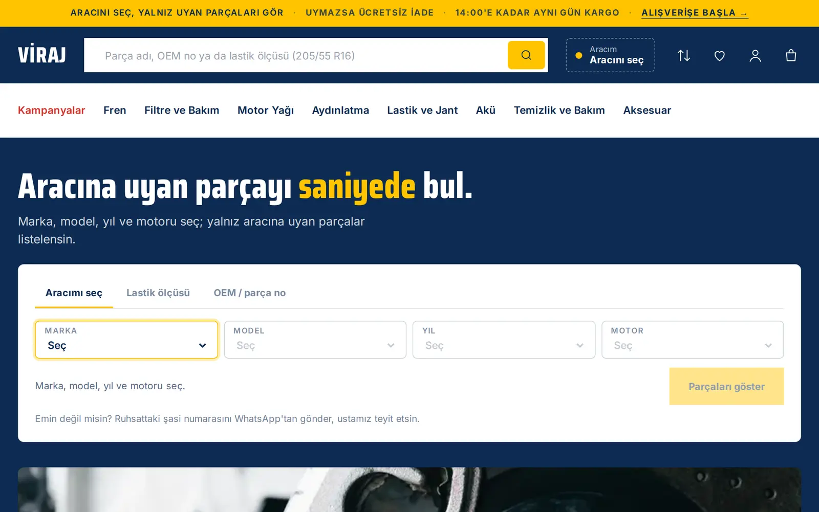 Viraj teması: araç seçici